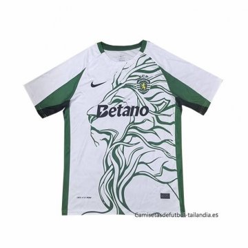 Tailandia Camiseta Sporting Special 2025-2026 Blanco Verde Tailandia Camiseta Sporting Special 2025-2026 Blanco Verde