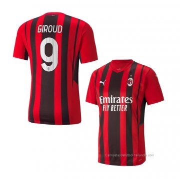 1ª Camiseta AC Milan Jugador Giroud 2021-2022 1ª Camiseta AC Milan Jugador Giroud 2021-2022