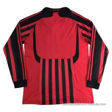 Camiseta AC Milan Primera Retro Manga Larga 2007-2008