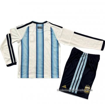 1ª Camiseta Argentina Manga Larga Nino 2026
