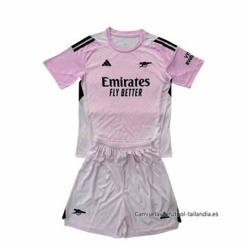 Camiseta Arsenal Portero Nino 2025-2026 Rosa Camiseta Arsenal Portero Nino 2025-2026 Rosa