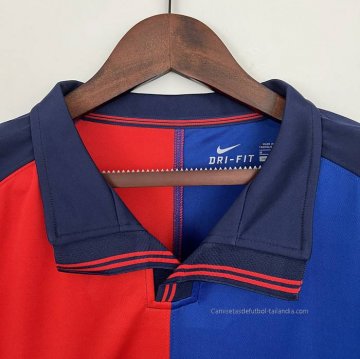 1ª Camiseta Barcelona 100 Aniversario Manga Larga Retro 1899-1999