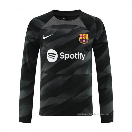 Camiseta Barcelona Portero Manga Larga 2023-2024 Negro - Haga un click en la imagen para cerrar