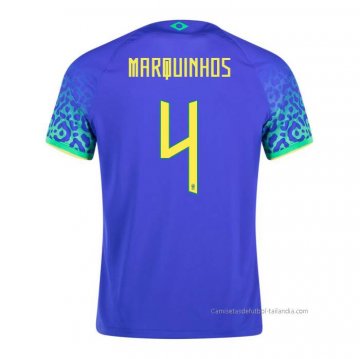 2ª Camiseta Brasil Jugador Marquinhos 2022 2ª Camiseta Brasil Jugador Marquinhos 2022