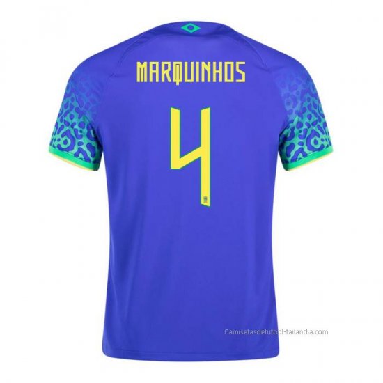 2ª Camiseta Brasil Jugador Marquinhos 2022 - Haga un click en la imagen para cerrar