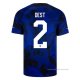 2ª Camiseta Estados Unidos Jugador Dest 2022