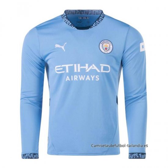 1ª Camiseta Manchester City Manga Larga 2024-2025 - Haga un click en la imagen para cerrar
