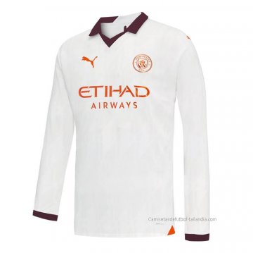 2ª Camiseta Manchester City Manga Larga 2023-2024 2ª Camiseta Manchester City Manga Larga 2023-2024
