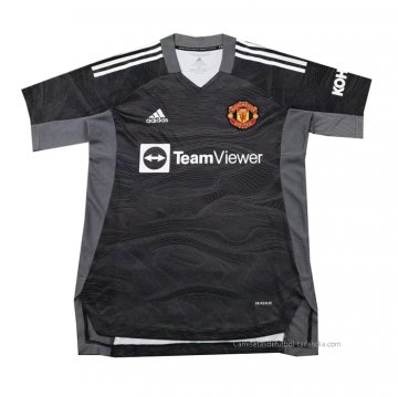 Camiseta Manchester United Portero 2021-2022 Negro Camiseta Manchester United Portero 2021-2022 Negro