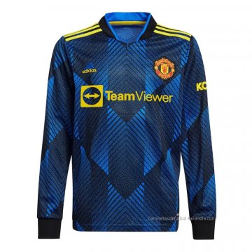 3ª Camiseta Manchester United Manga Larga 2021-2022 3ª Camiseta Manchester United Manga Larga 2021-2022