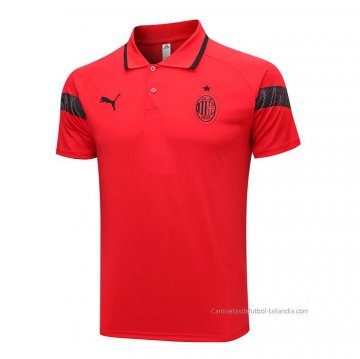 Camiseta Polo del AC Milan 2023-2024 Rojo Camiseta Polo del AC Milan 2023-2024 Rojo