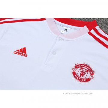 Camiseta Polo del Manchester United 2022-2023 Blanco