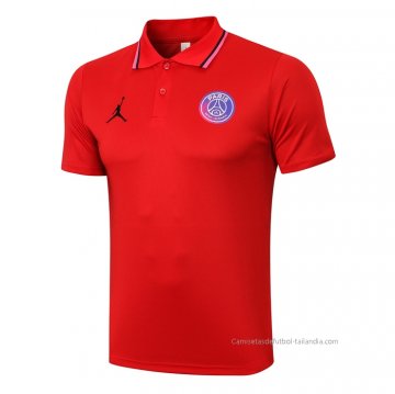 Camiseta Polo del Paris Saint-Germain Jordan 2021-2022 Rojo Camiseta Polo del Paris Saint-Germain Jordan 2021-2022 Rojo