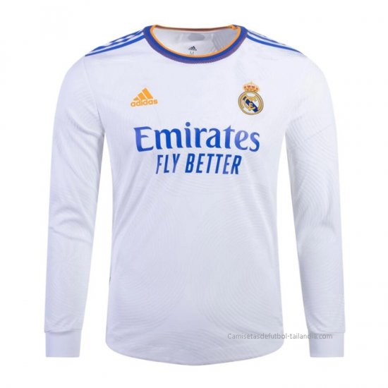 1ª Camiseta Real Madrid Authentic Manga Larga 2021-2022 - Haga un click en la imagen para cerrar