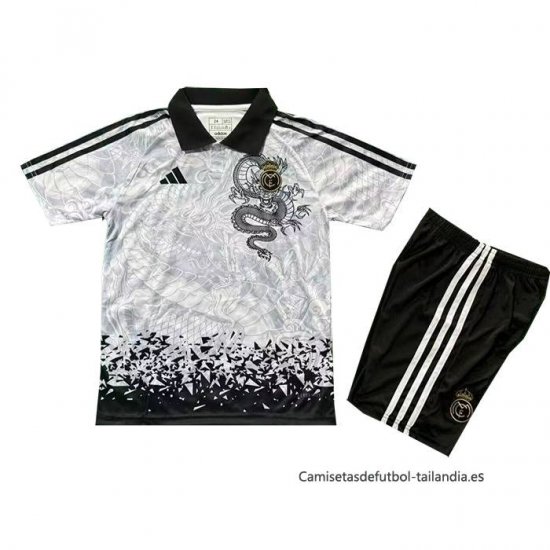 Camiseta Real Madrid Dragon Nino 2025-2026 Gris - Haga un click en la imagen para cerrar