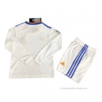 1ª Camiseta Real Madrid Manga Larga Nino 2021-2022