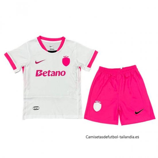 Camiseta Sporting Special Nino 2025-2026 Blanco Rosa - Haga un click en la imagen para cerrar