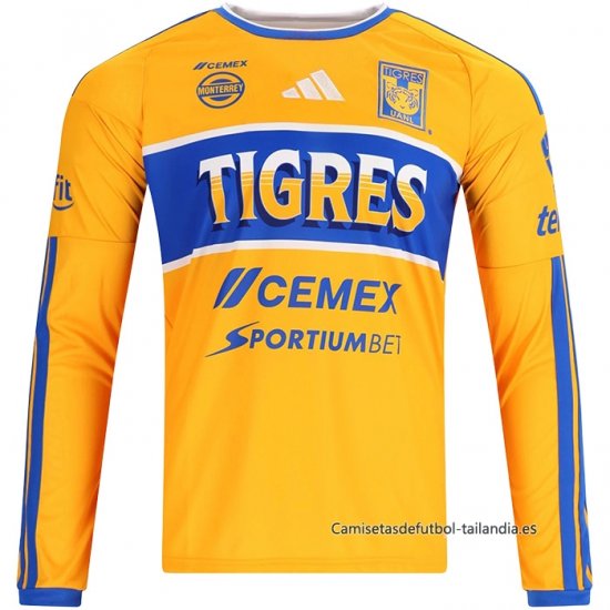 1ª Camiseta Tigres UANL Manga Larga 2026-2027 - Haga un click en la imagen para cerrar