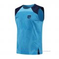 Camiseta de Entrenamiento Atletico Madrid Sin Mangas 2022-2023 Azul
