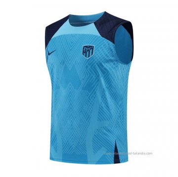 Camiseta de Entrenamiento Atletico Madrid Sin Mangas 2022-2023 Azul Camiseta de Entrenamiento Atletico Madrid Sin Mangas 2022-2023 Azul