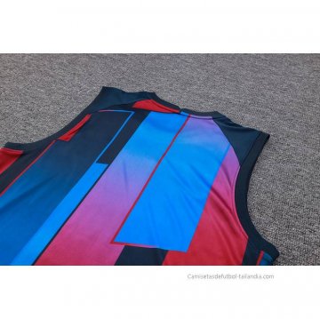 Camiseta de Entrenamiento Barcelona Sin Mangas 2023-2024 Azul y Rojo