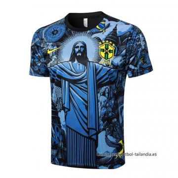 Camiseta de Entrenamiento Brasil Jesus 2024-2025 Azul Camiseta de Entrenamiento Brasil Jesus 2024-2025 Azul
