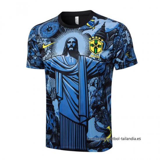 Camiseta de Entrenamiento Brasil Jesus 2024-2025 Azul - Haga un click en la imagen para cerrar