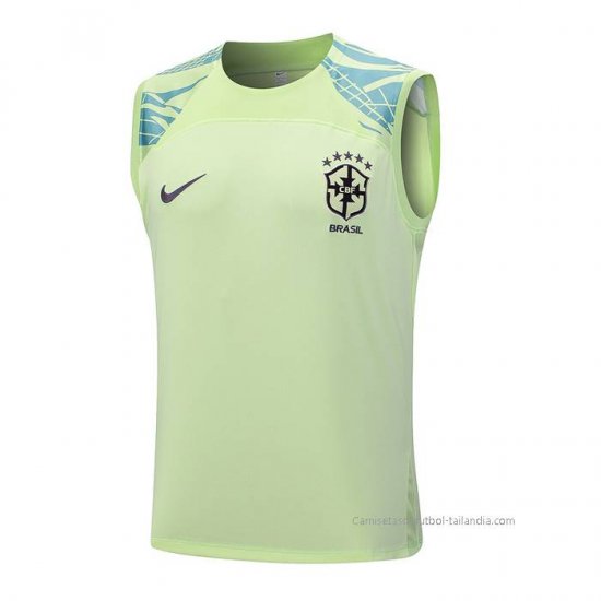 Camiseta de Entrenamiento Brasil Sin Mangas 2023-2024 Verde - Haga un click en la imagen para cerrar