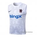 Camiseta de Entrenamiento Chelsea Sin Mangas 2025-2026 Blanco Gris
