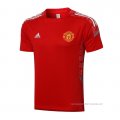 Camiseta de Entrenamiento Manchester United 2021-2022 Rojo