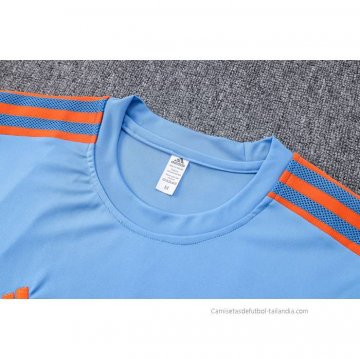Camiseta de Entrenamiento Manchester United Sin Mangas 2022-2023 Azul Claro