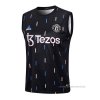 Camiseta de Entrenamiento Manchester United Sin Mangas 2023-2024 Negro