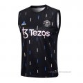 Camiseta de Entrenamiento Manchester United Sin Mangas 2023-2024 Negro