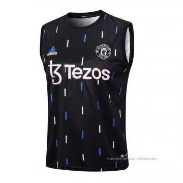 Camiseta de Entrenamiento Manchester United Sin Mangas 2023-2024 Negro