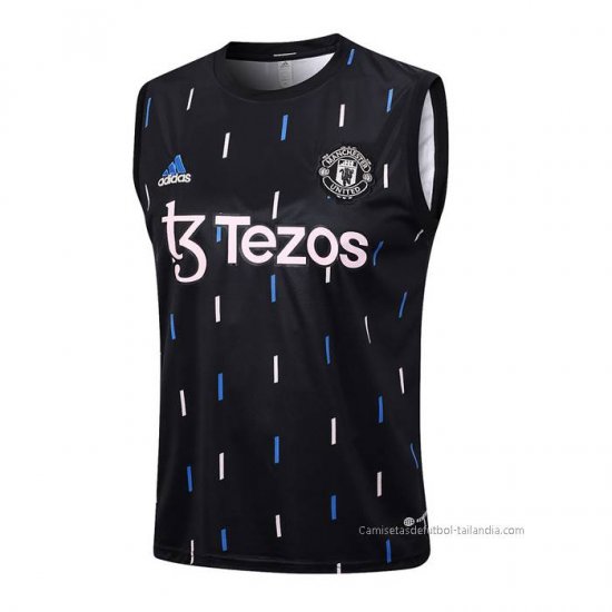 Camiseta de Entrenamiento Manchester United Sin Mangas 2023-2024 Negro - Haga un click en la imagen para cerrar