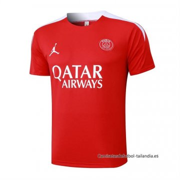Camiseta de Entrenamiento Paris Saint-Germain Jordan 2024-2025 Rojo Camiseta de Entrenamiento Paris Saint-Germain Jordan 2024-2025 Rojo