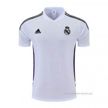 Camiseta de Entrenamiento Real Madrid 2022-2023 Blanco y Purpura Camiseta de Entrenamiento Real Madrid 2022-2023 Blanco y Purpura