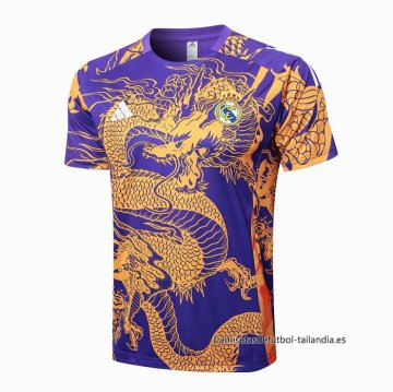 Camiseta de Entrenamiento Real Madrid Dragon 2024-2025 Purpura Camiseta de Entrenamiento Real Madrid Dragon 2024-2025 Purpura