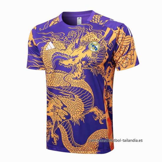Camiseta de Entrenamiento Real Madrid Dragon 2024-2025 Purpura - Haga un click en la imagen para cerrar