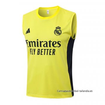 Camiseta de Entrenamiento Real Madrid Sin Mangas 2025-2026 Amarillo Camiseta de Entrenamiento Real Madrid Sin Mangas 2025-2026 Amarillo
