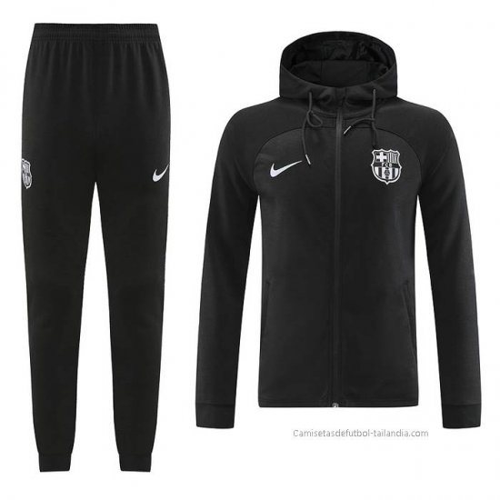 Chandal con Capucha del Barcelona 2022-2023 Negro - Haga un click en la imagen para cerrar