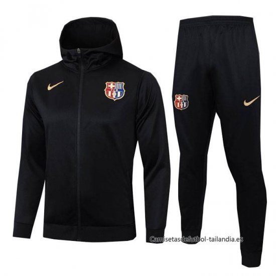 Chandal con Capucha del Barcelona Nino 2024-2025 Negro - Haga un click en la imagen para cerrar