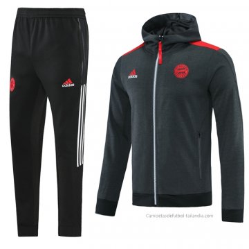 Chandal con Capucha del Bayern Munich 2021-2022 Gris