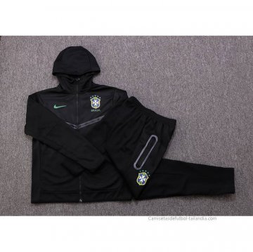 Chandal con Capucha del Brasil 2022-2023 Negro