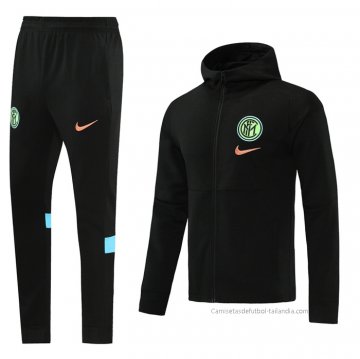 Chandal con Capucha del Inter Milan 2021 Negro