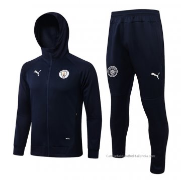 Chandal con Capucha del Manchester City 2021-2022 Azul Chandal con Capucha del Manchester City 2021-2022 Azul
