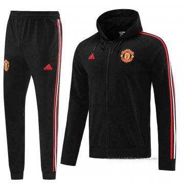 Chandal con Capucha del Manchester United 2022-2023 Negro