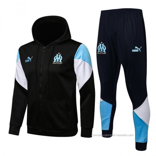 Chandal con Capucha del Olympique Marsella 2021-2022 Negro - Haga un click en la imagen para cerrar