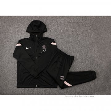 Chandal con Capucha del Paris Saint-Germain 2021-2022 Negro