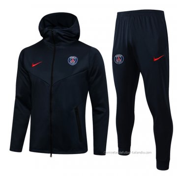Chandal con Capucha del Paris Saint-Germain 2021-2022 Azul Chandal con Capucha del Paris Saint-Germain 2021-2022 Azul